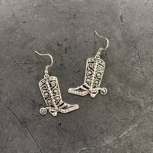 Cowgirl boot earrings